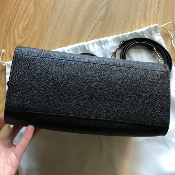 COACH Mini Nolita Black Pebbled Leather Satchel - Picture 5 of 16